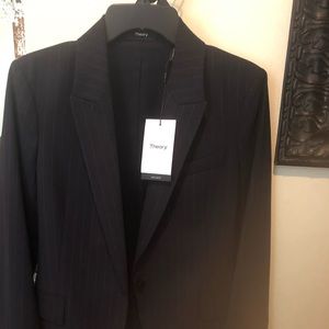 Theory woman blazer Deep Navy /gray